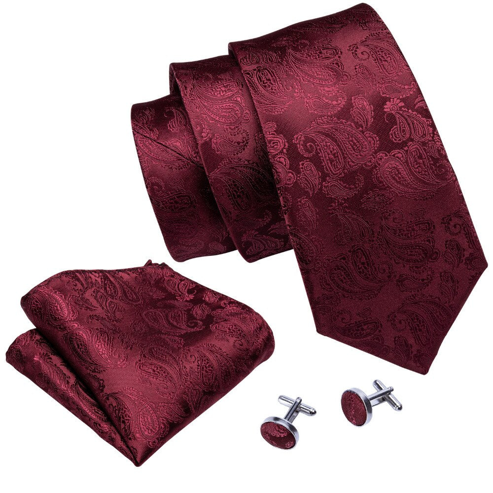 Maroon Paisley 3-Piece Set